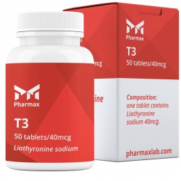 Liothyronine Sodium (T3 Cytomel) 50 tab, 40 mcg/tab